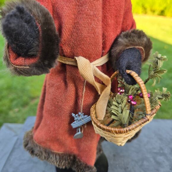 Artisan Made Vintage Santa Father Christmas Signed Fur Beard and Trim Possibly - Picture 5 of 13